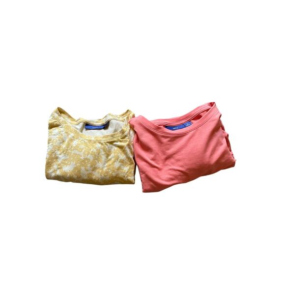 APT 9 T-Shirts with front Waist Tie Knot set of 2 Yellow and Pink Size XL Womens - Picture 8 of 8